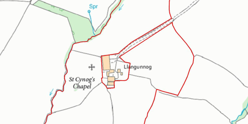 Land at Llangynog Farm Field Plan peg