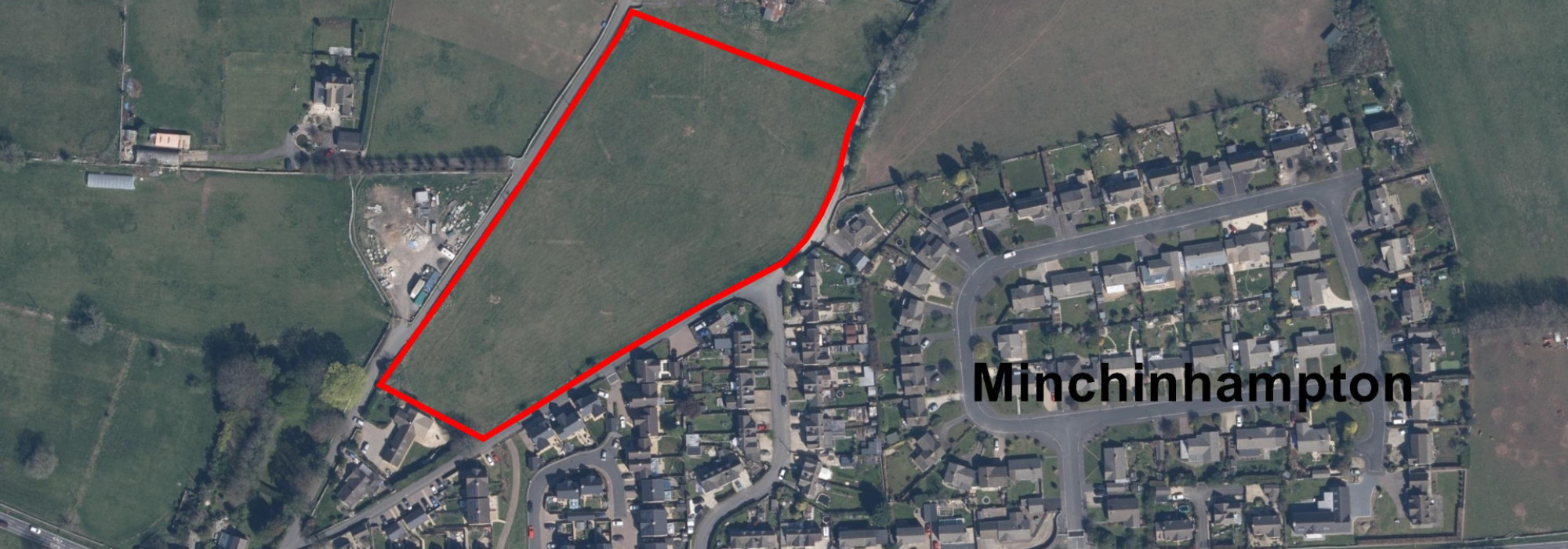 Land at The Knapp Minchinhamton Aerial Sale Plan