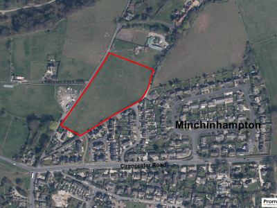 Land at The Knapp Minchinhamton Aerial Sale Plan