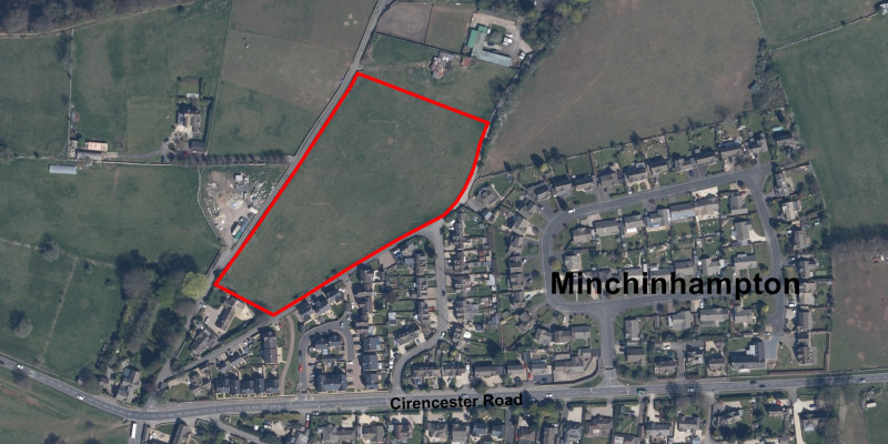 Land at The Knapp Minchinhamton Aerial Sale Plan